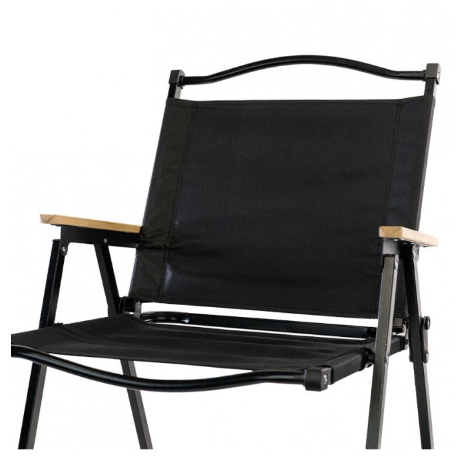 Scaun camping, Aluminiu, Pliabila, Flippy, 52 x 53 x 80 cm, Negru-3