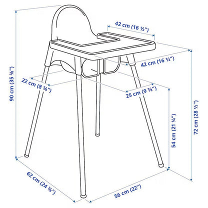 Scaun de masa telescopic pentru bebelusi si copii, Flippy, cu Suport picioare si Centura de siguranta, reglabil pe inaltime, Varsta 6-32 luni, Gri-2