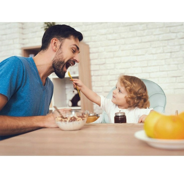 Scaun de Masa pentru Bebelusi si Copii, Flippy, cu Roti, Telescopic, Pliabil, Masuta Reglabila, Suport Picioare, Scaun cu Invelis Piele Artificiala, Centura Siguranta, Spatiu Depozitare, 97x73x65 cm, Verde-6