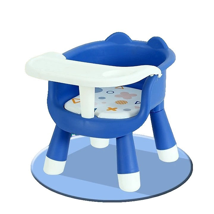 Scaun de Masa pentru Copii, Flippy, 2 in 1, Tavita Detasabila, Spatar Ergonomic, +6 Luni, Inaltime 36 cm, Albastru-1