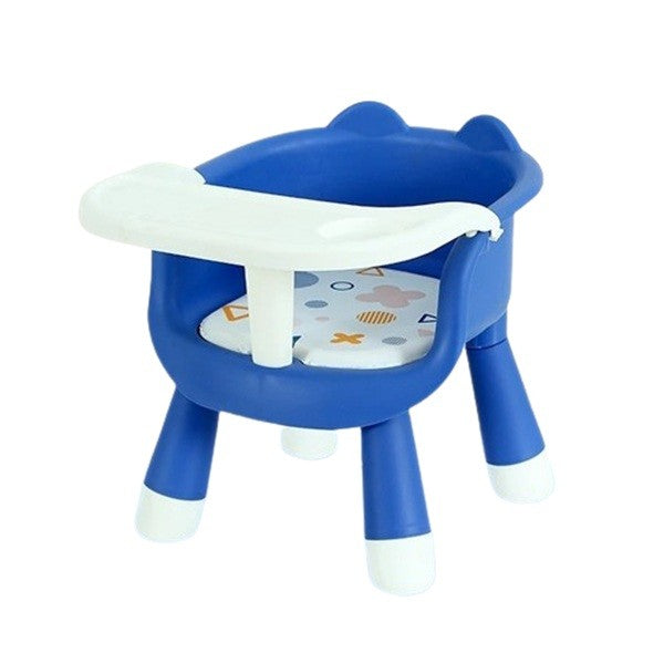 Scaun de Masa pentru Copii, Flippy, 2 in 1, Tavita Detasabila, Spatar Ergonomic, +6 Luni, Inaltime 36 cm, Albastru-0