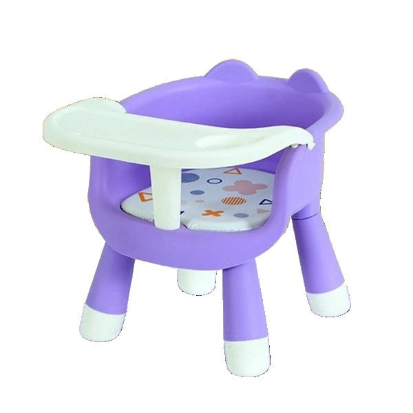 Scaun de Masa pentru Copii, Flippy, 2 in 1, Tavita Detasabila, Spatar Ergonomic, +6 Luni, Inaltime 36 cm, Mov-0