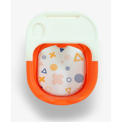Scaun de Masa pentru Copii, Flippy, 2 in 1, Tavita Detasabila, Spatar Ergonomic, +6 Luni, Inaltime 36 cm, Portocaliu-3