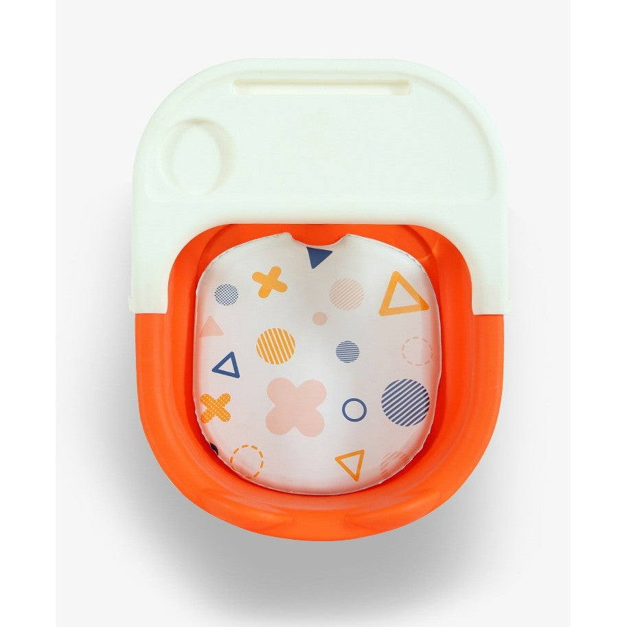 Scaun de Masa pentru Copii, Flippy, 2 in 1, Tavita Detasabila, Spatar Ergonomic, +6 Luni, Inaltime 36 cm, Portocaliu-3