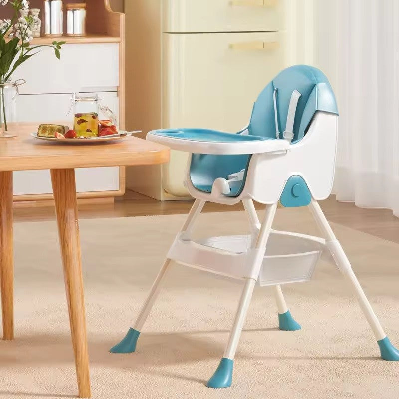 Scaun de Masa Pliabil 3in1, Flippy, Reglabil, Multifunctional, 3 Pozitii, Masuta si Husa Detasabile, Centura de Siguranta, Albastru-3