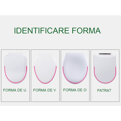 Capac de Toaleta cu Reductie 2 in 1, Flippy, pentru Copii si Adulti, Coborare Lenta si Silentioasa, Instalare Usoara, din PP5 , in Forma de U, Alb-1