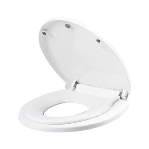 Capac de Toaleta cu Reductie 2 in 1, Flippy, pentru Copii si Adulti, Coborare Lenta si Silentioasa, Instalare Usoara, din PP5 , in Forma de V, Alb-0