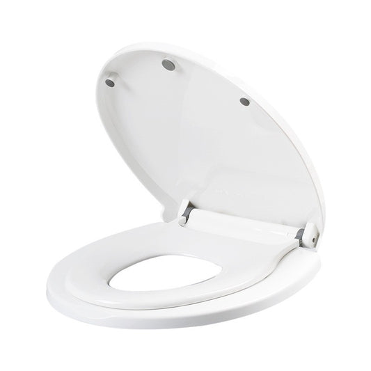 Capac de Toaleta cu Reductie 2 in 1, Flippy, pentru Copii si Adulti, Coborare Lenta si Silentioasa, Instalare Usoara, din PP5 , in Forma de O, Alb-0