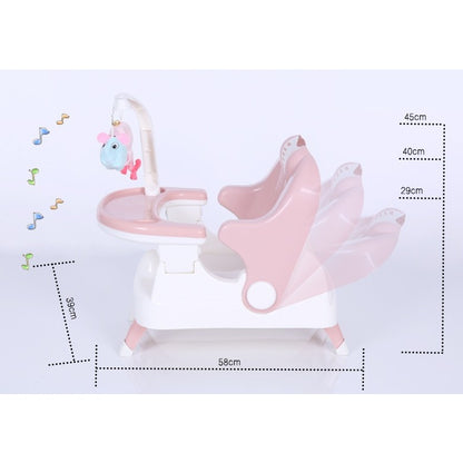 Scaun pentru Copii 2 in 1, Flippy, pentru Servit Masa si pentru Baie, Multifunctional, Pliabil, Portabil, din Plastic, Spatar Reglabil, 58 x 39 cm, Roz-5