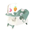 Scaun pentru Copii 2 in 1, Flippy, pentru Servit Masa si pentru Baie, Multifunctional, Pliabil, Portabil, din Plastic, Spatar Reglabil, 58 x 39 cm, Verde Deschis-0