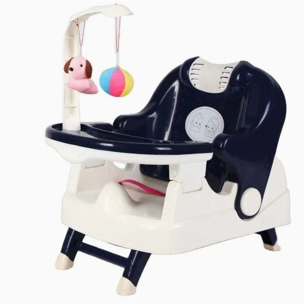 Scaun pentru Copii 2 in 1, Flippy, pentru Servit Masa si pentru Baie, Multifunctional, Pliabil, Portabil, din Plastic, Spatar Reglabil, 58 x 39 cm, Albastru-0
