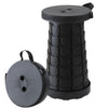 Scaun Telescopic Pliabil pentru Camping si Pescuit, Flippy, Portabil, Universal, Sustine 150 kg, ABS, Diametru 25 cm, Extensibil, Inaltime 45 cm, Negru-0