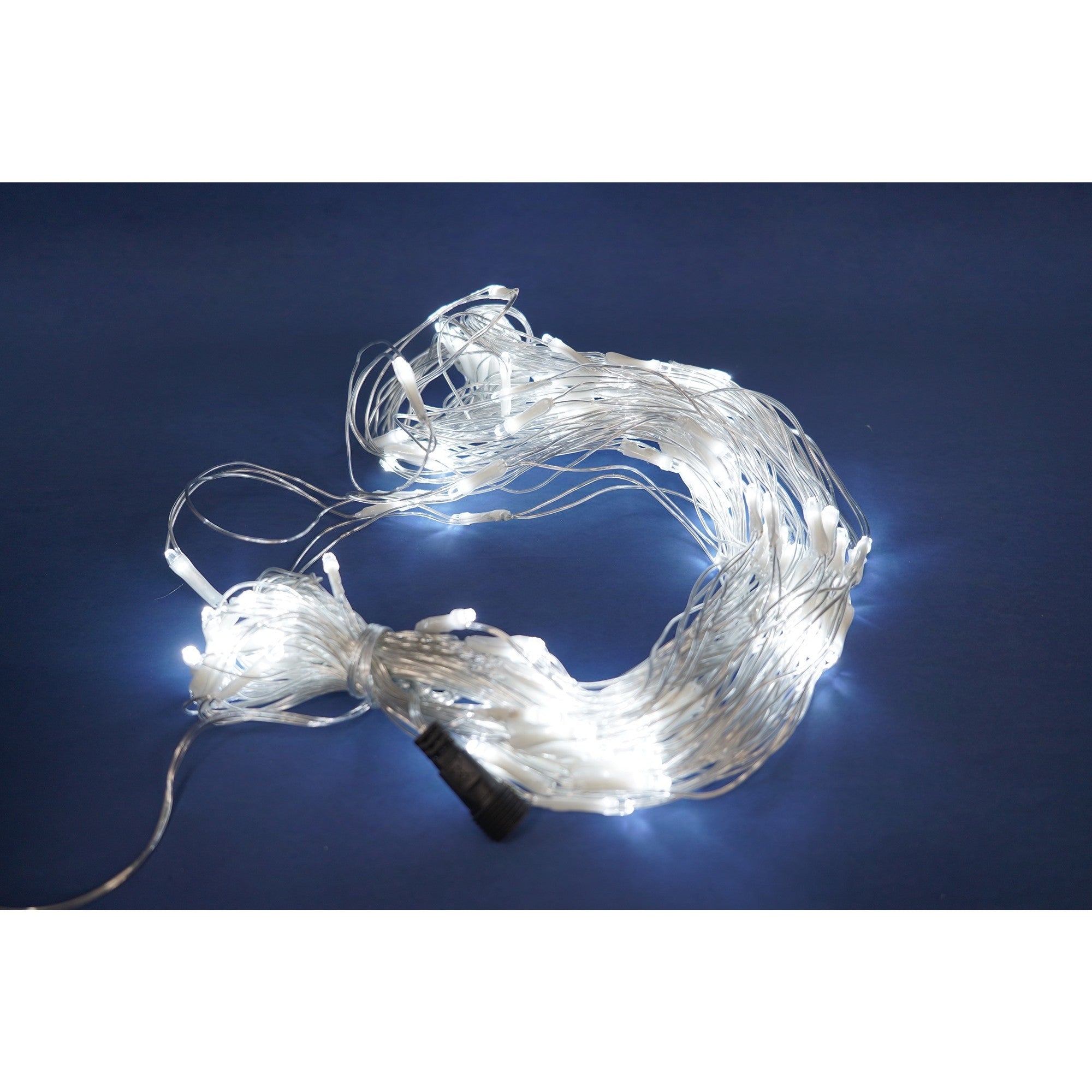 Sectiune Instalatie de Craciun Flippy, Tip Plasa, 160 LED-uri, 3 m x 1 m, 8 jocuri de lumini, Interconectabila, Fir transparent, Alb rece-3