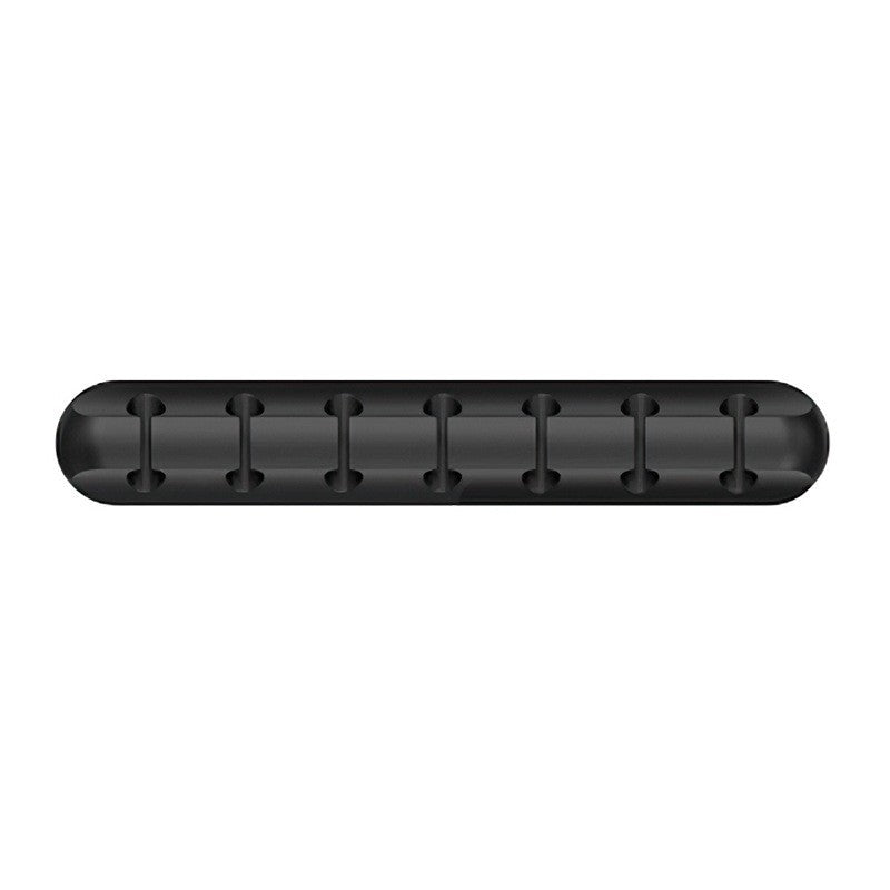 Organizator de Cabluri, Flippy, Autoadeziv, Multifunctional, 7 Locuri de Suport, 11.8x2.2cm, Negru-0