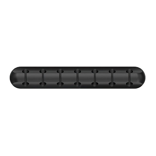 Organizator de Cabluri, Flippy, Autoadeziv, Multifunctional, 7 Locuri de Suport, 11.8x2.2cm, Negru-0