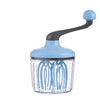 Mixer Manual, Flippy, pentru Oua Smantana Frisca Aluat, Maner Plastic, Usor de Utilizat si Depozitat, Bol Transparent, Albastru-0