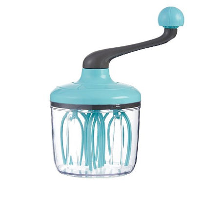 Mixer Manual, Flippy, pentru Oua Smantana Frisca Aluat, Maner Plastic, Usor de Utilizat si Depozitat, Bol Transparent, Verde-0