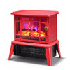 Semineu electric Flippy, 1500W, cu efect de flacara, 25 x 16 x 25 cm, Rosu-0