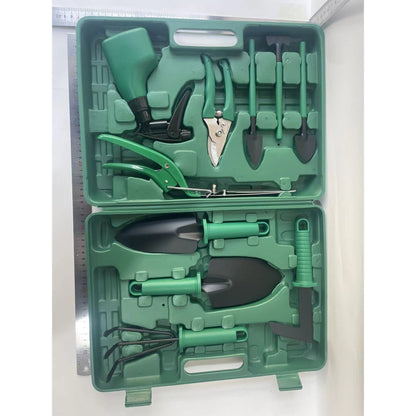Set 10 accesorii pentru gradinarit Flippy, geanta depozitare inclusa, otel inoxidabil, 37 x 28 cm, verde-8