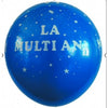 Set 10 Baloane din Latex, Flippy, Model Party, La Multi Ani, 23 cm, Albastre, 2.2 g-0