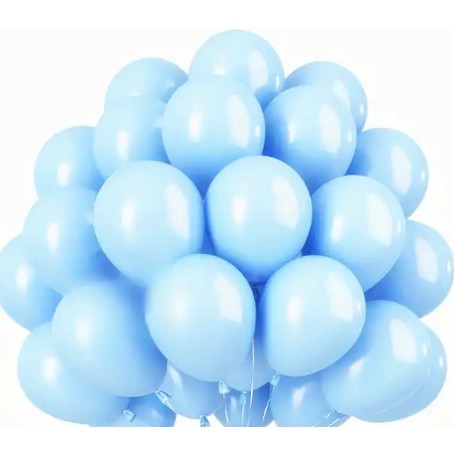 Set 10 Baloane din Latex, Flippy, Model Party, 13 cm, 1 g, Bleu-0
