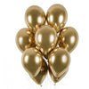 Set 10 Baloane din Latex Chrome, Flippy, Model Party, 13 cm, Gold, 1 g-0