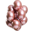 Set 10 Baloane din Latex Chrome, Flippy, Model Party, 23 cm, Diferite Nuante Roz, 2.2 g-0