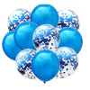 Set 10 Baloane din Latex, Flippy, Model Party Confetti, 5 x Confetti, 5 x Albastru, 25 cm, 2.2g-0