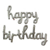 Set 10 Baloane din Folie Metalizata, Flippy, Figurine Litere, Model Scris de Mana Happy Birthday, Tema Aniversare, 40 cm, Ambalaj Individual, Pai Inclus, Umflare cu Aer sau Heliu, Argintiu-0