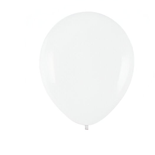 Set 10 Baloane din Latex, Flippy, Model Party, 13 cm, Albe, 2.2 g-0
