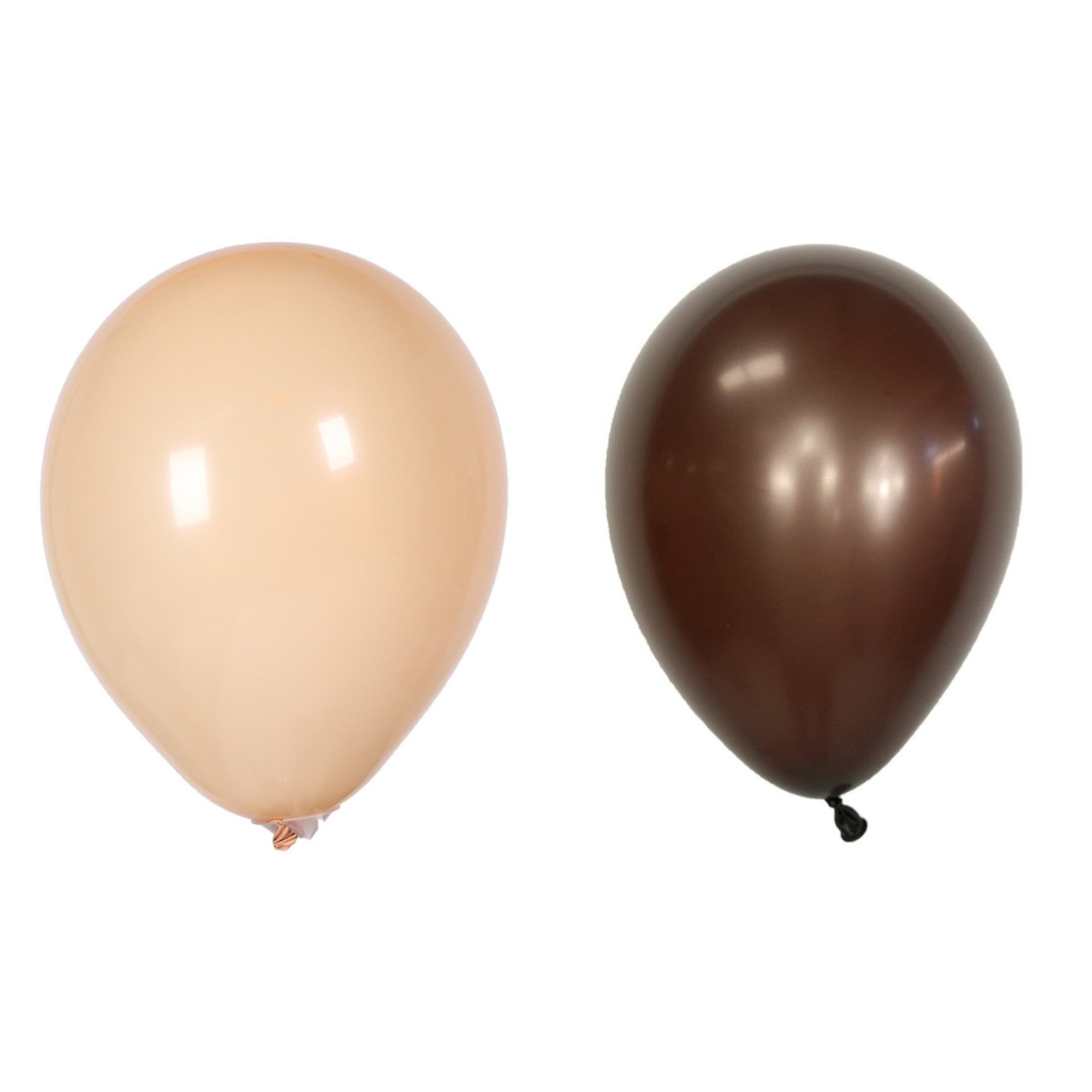 Set 10 Baloane din Latex, Flippy, Model Party, 30 cm, 5x Maro, 5x Bej, 2.8 g-0