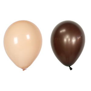 Set 10 Baloane din Latex, Flippy, Model Party, 30 cm, 5x Maro, 5x Bej, 2.8 g-0