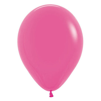 Set 10 Baloane din Latex, Flippy, Model Party cu Buline si Simple, 30 cm, Fucsia, 2.8 g-2