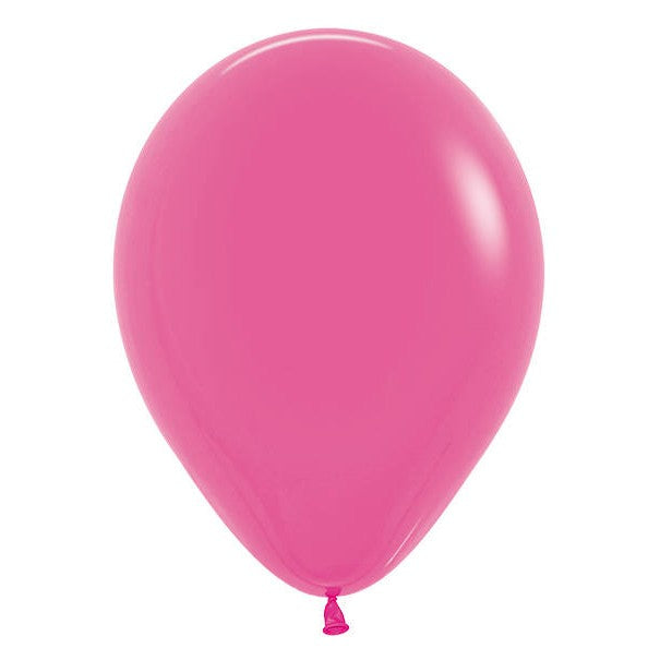 Set 10 Baloane din Latex, Flippy, Model Party cu Buline si Simple, 30 cm, Fucsia, 2.8 g-2