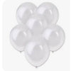Set 10 Baloane din Latex Metalizate, Flippy, Model Party, Alb, Argintiu, 23 cm, 2.2 g-0