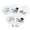 Set 10 Baloane din Latex, Flippy, Model Party Casatorie, Mr&Mrs Just Married, 30 cm, Alb, 2.8 g-0