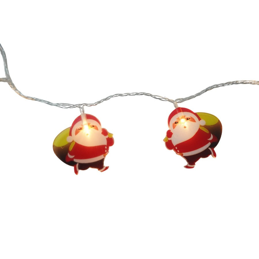 Set 10 buc ornament pentru instalatie, model Mos Craciun cu sac-1