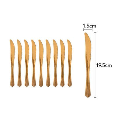 Set 10 cutite de unica folosinta 17 x 1.6 cm, bronz-0