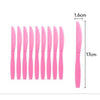 Set 10 cutite de unica folosinta 17 x 1.6 cm, roz-0