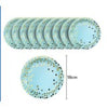 Set 10 farfurii, diametru 18 cm, albastru/auriu-0