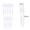 Set 10 furculite de unica folosinta 15.5 x 2.5 cm, alb-0