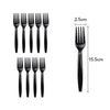 Set 10 furculite de unica folosinta 15.5 x 2.5 cm, negru-0