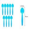 Set 10 linguna de unica folosinta 15 x 3.3 cm, albastru-0