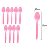 Set 10 linguna de unica folosinta 15 x 3.3 cm, roz-0