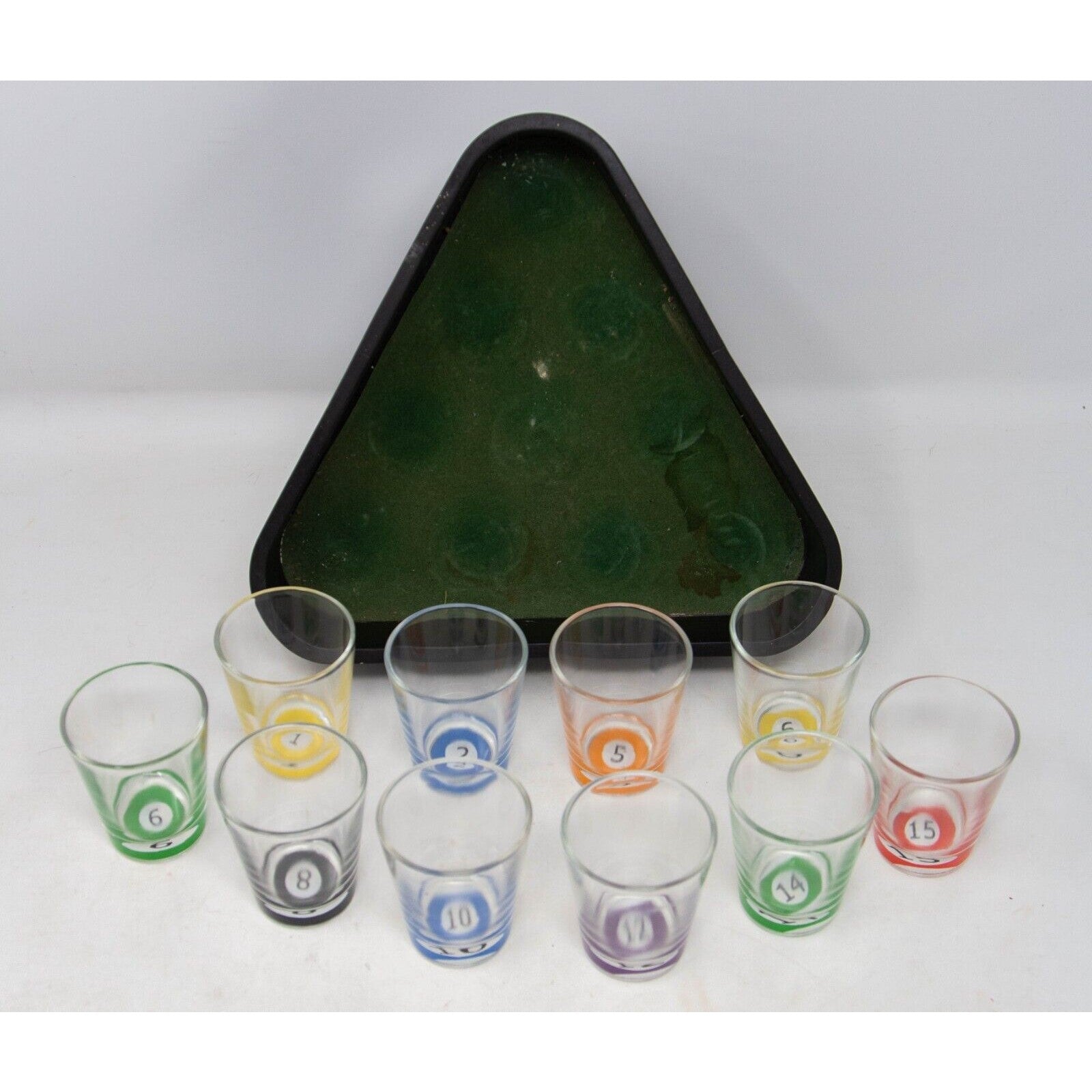Set 10 pahare de shot Flippy, cu Suport de Biliard, 30 ml, din sticla, 10 x 10 cm, multicolor-6