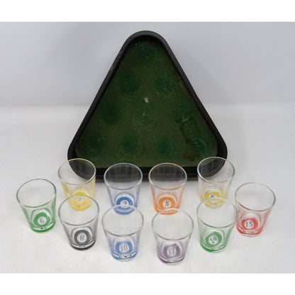 Set 10 pahare de shot Flippy, cu Suport de Biliard, 30 ml, din sticla, 10 x 10 cm, multicolor-6