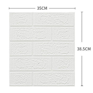 Set 10 Placi Tapet 3D Flippy,  35 x 38 cm, 3 mm, 1.33 mp, Alb-0