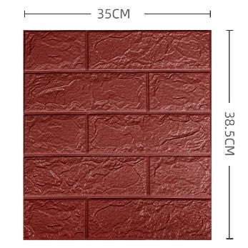 Set 10 Placi Tapet 3D Flippy,  35 x 38 cm, 3 mm, 1.33 mp, Maro-0
