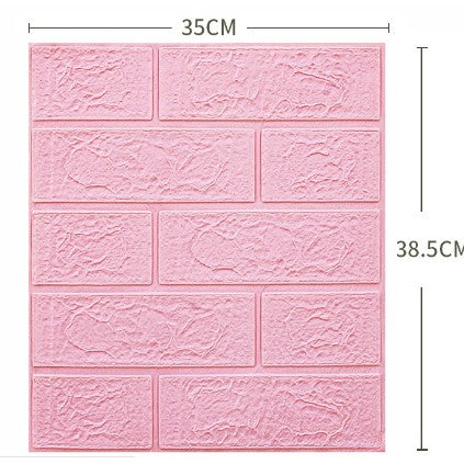 Set 10 Placi Tapet 3D Flippy,  35 x 38 cm, 3 mm, 1.33 mp, Roz-0