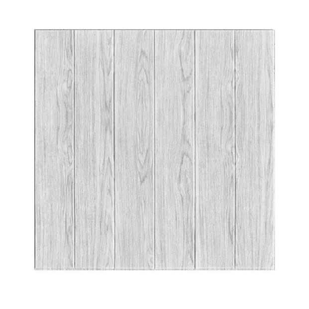Set 10 Placi Tapet 3D, Flippy, 70 x 70 cm, Grosime 3 mm, din Rasina, Tip Placi de Lemn, Suprafata Acoperita 4.9 mp, Gri Deschis-0